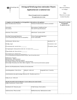 german schengen visa application form sample