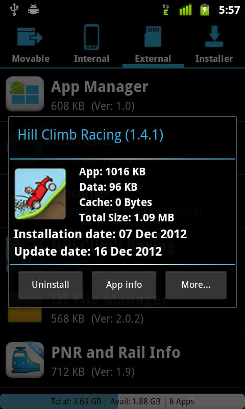where is application manager in android