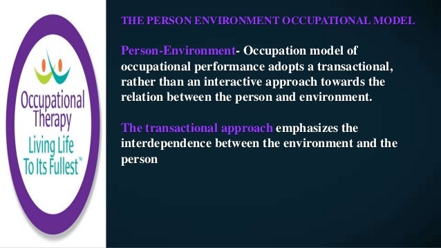 application of the person environment occupation model a practical tool