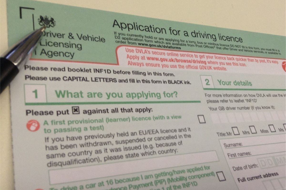 application for provisional driving licence uk