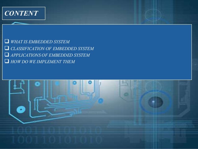 application of embedded system ppt