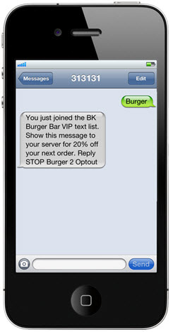 mobile point of sale application with sms notification