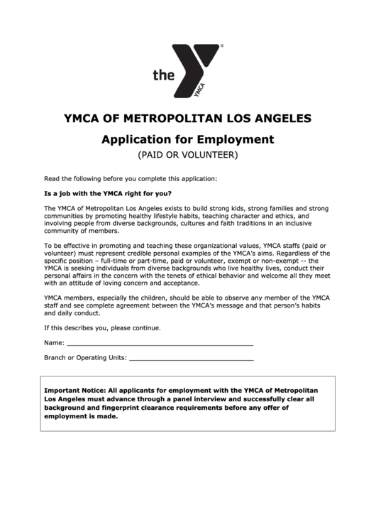 ymca job application form pdf