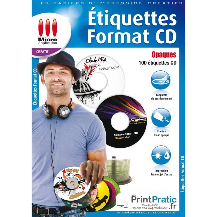 gabarit etiquette cd micro application 5015