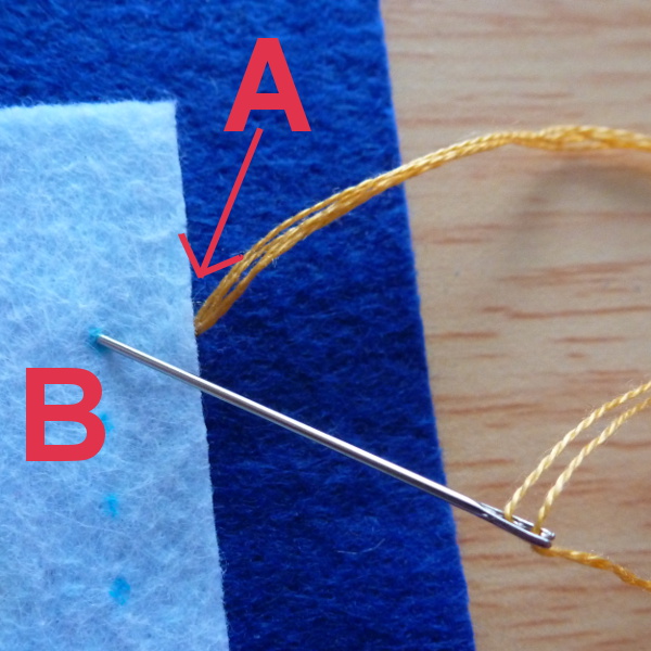 how to start blanket stitch applique